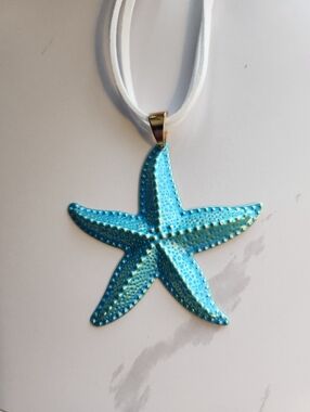 Turquoise Starfish Necklace & Earrings Set